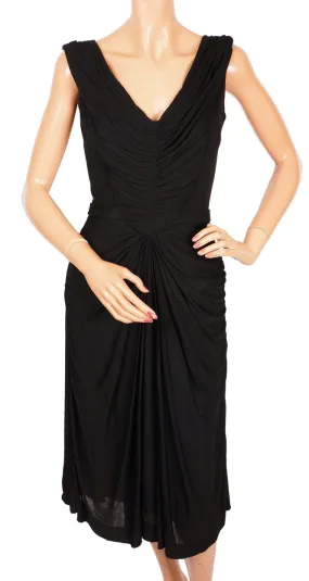 1950s Vintage Dress by Nina Ricci Collection Jeunes Femmes in Black Silk