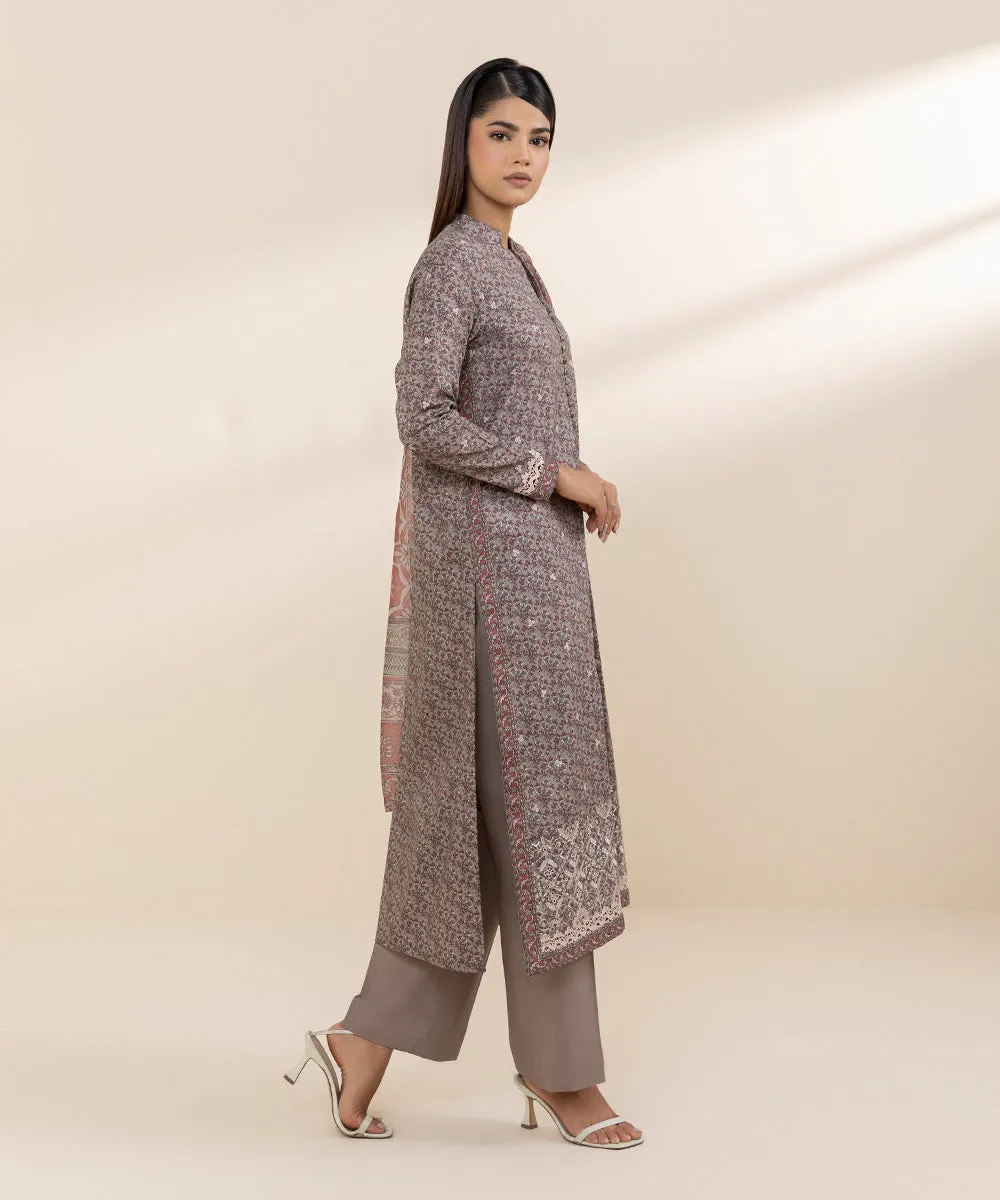 2 Piece - Embroidered Dobby Suit