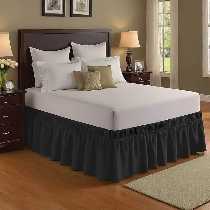 32" Inch Drop Wrap-Around Bed Skirt Ivory 1-Piece Egyptian Cotton