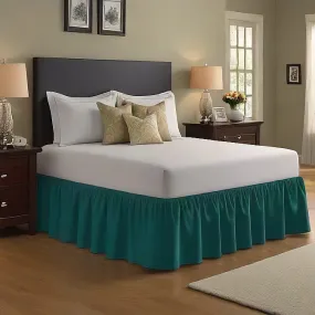 32" Inch Drop Wrap-Around Bed Skirt Ivory 1-Piece Egyptian Cotton