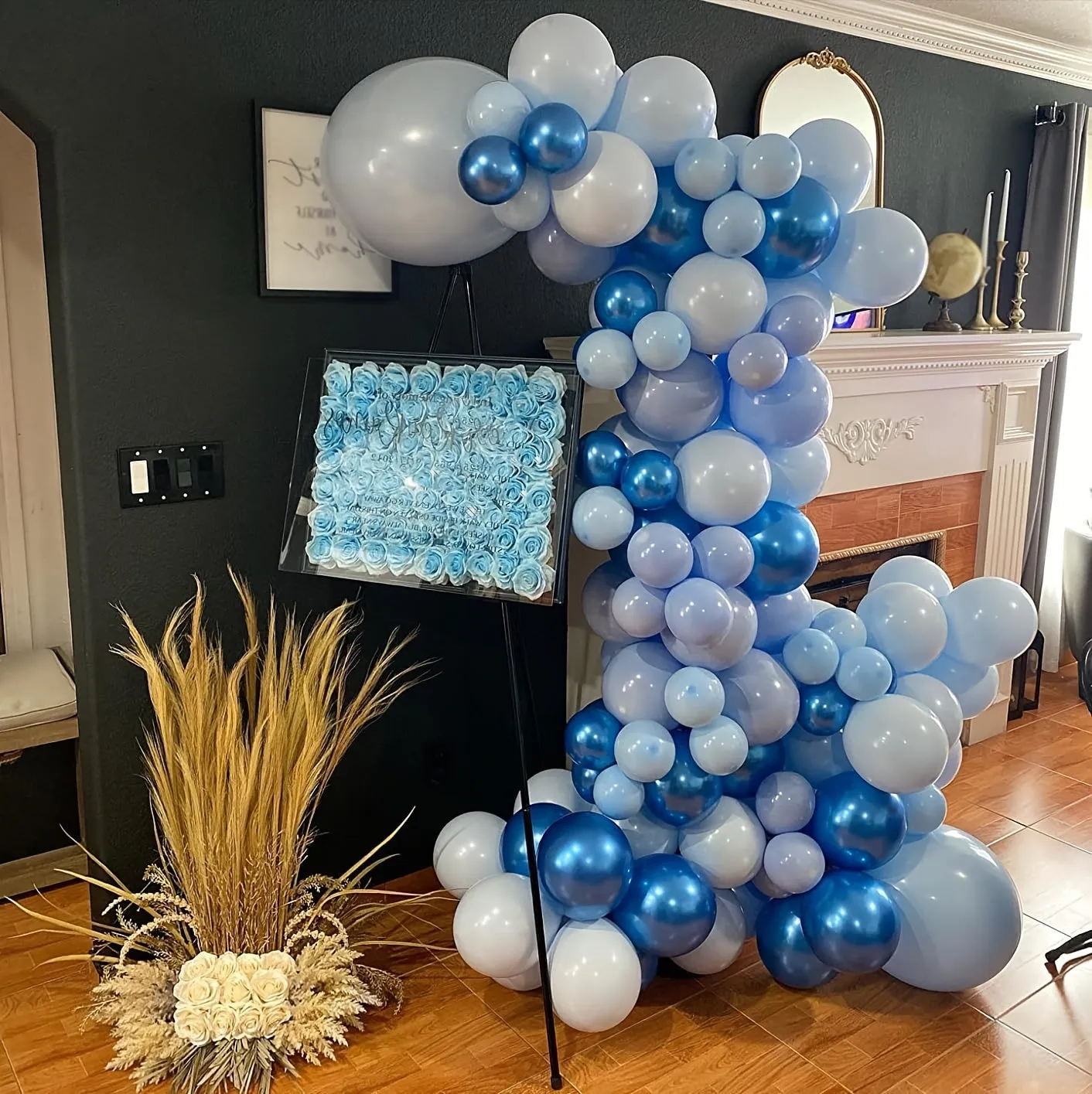 50pcs Blue Latex Balloons - Deep Sky & Metallic Blue Mix for Birthday, Shower, Graduation, Bridal & Wedding Celebrations, Anniversary & Bachelor Party Decorations