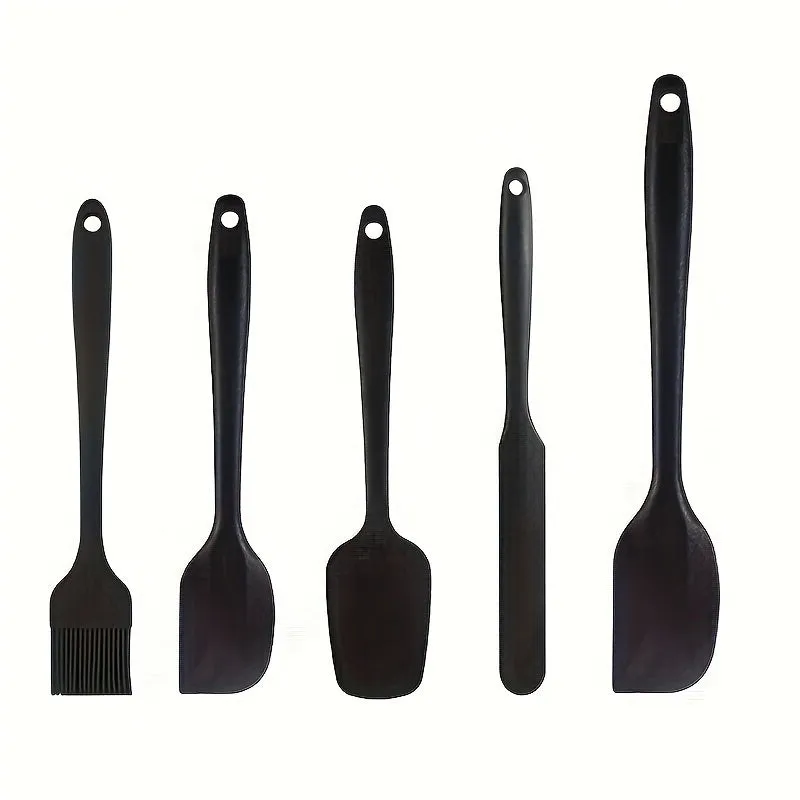5/6pcs, Silicone Spatula Set, Food Grade Cake Cream Scrapers And Oil Brush, Baking Tools, Kitchen Gadgets, Kitchen Accessories