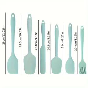 5/6pcs, Silicone Spatula Set, Food Grade Cake Cream Scrapers And Oil Brush, Baking Tools, Kitchen Gadgets, Kitchen Accessories