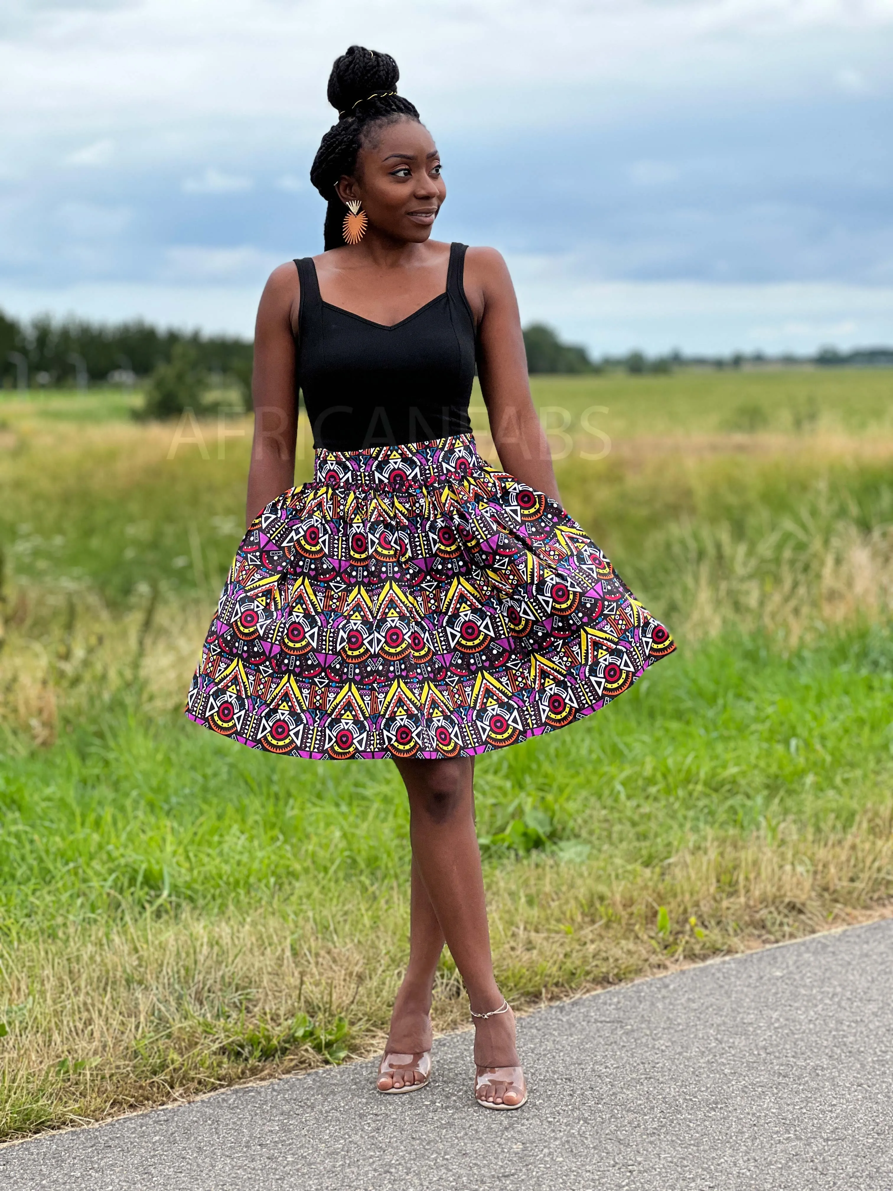 African print mini skirt - Multicolor tribal