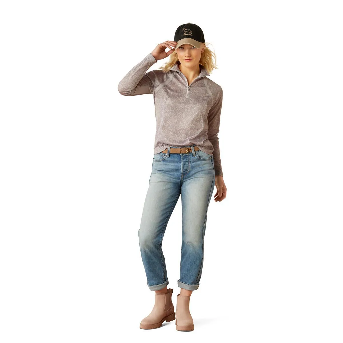 Ariat Women's Sunstopper 3.0 1/4 Zip Baselayer