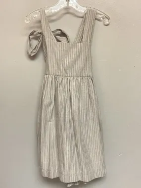Bella Bliss Size 5 Gray Pinstripe Cotton Girls Dress Special Occasion