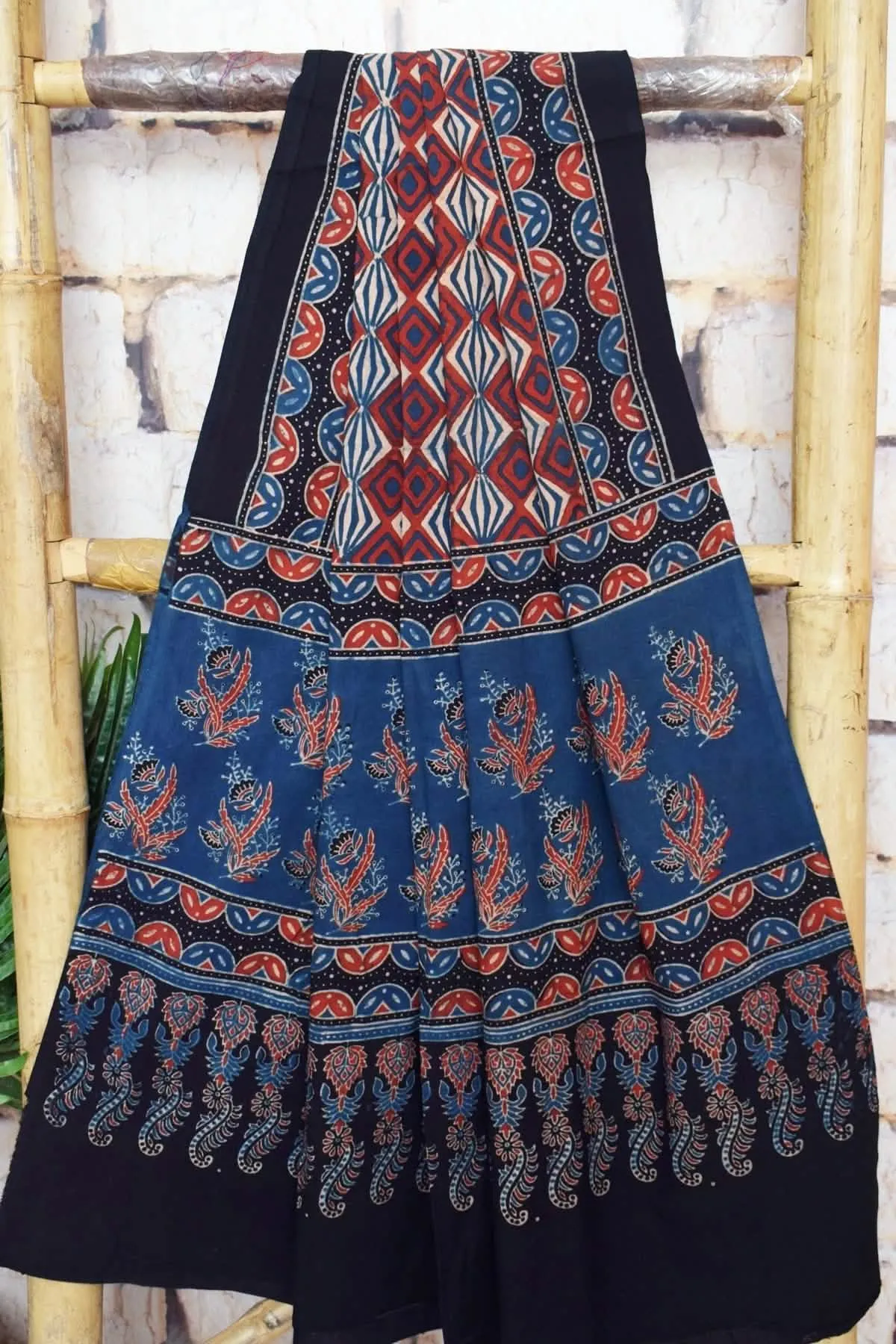 Black Mirror Work Ajrakh Cotton Suit