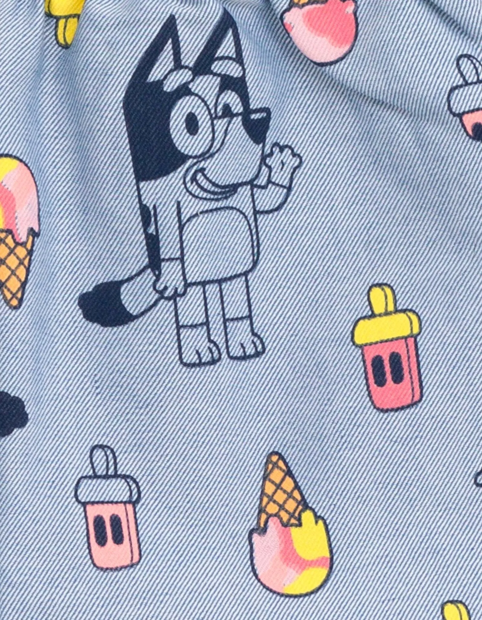 Bluey T-Shirt and Chambray Shorts Outfit Set