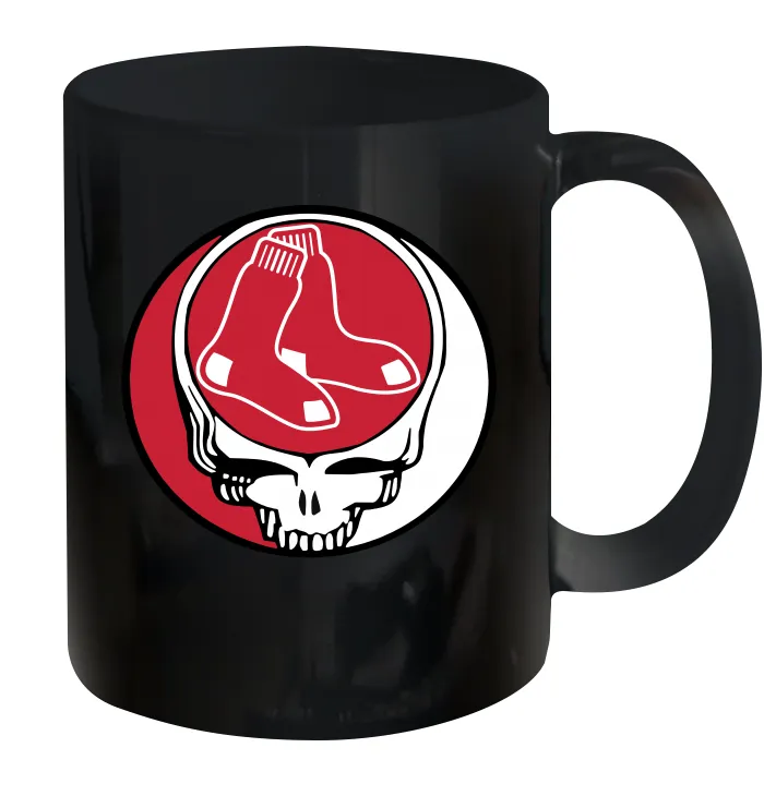 Boston Red Sox Grateful Dead Steal Your Face Baseball Ceramic Mug 11oz