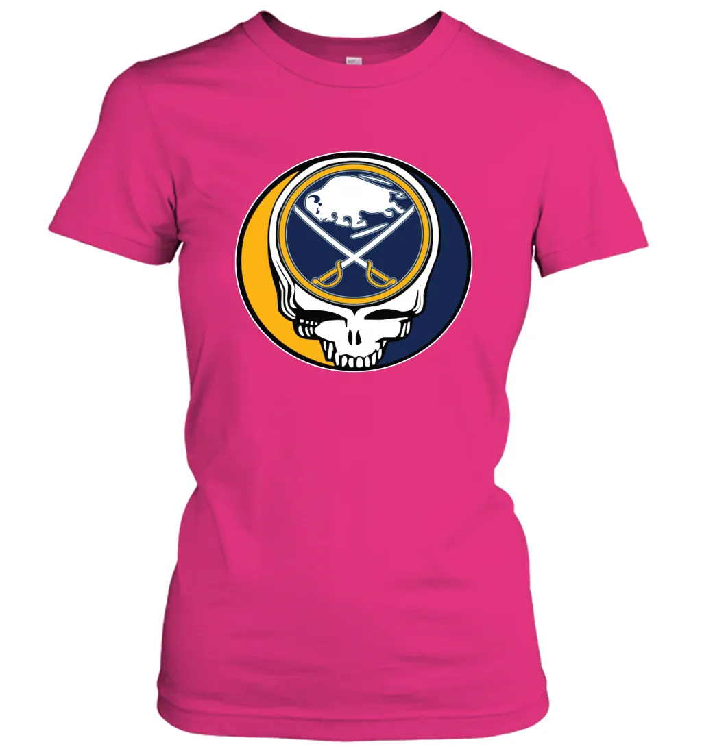Buffalo Sabres Grateful Dead Steal Your Face Hockey NHL Womens T-Shirt