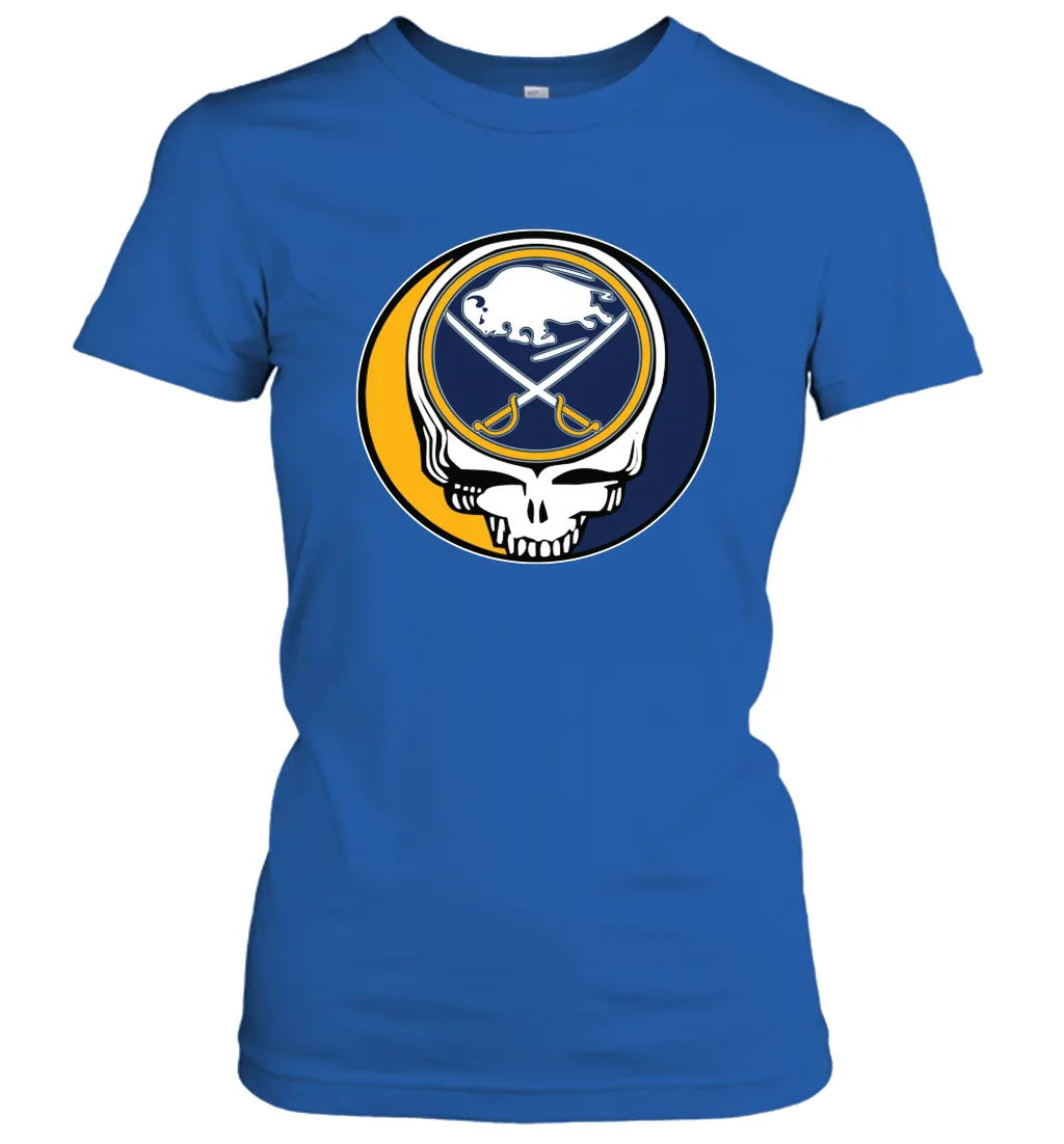 Buffalo Sabres Grateful Dead Steal Your Face Hockey NHL Womens T-Shirt