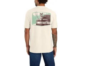 Mens Carhartt Short Sleeve Pocket T-Shirt with Dog Graphic