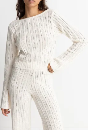 Charlize Long Sleeve Top - White