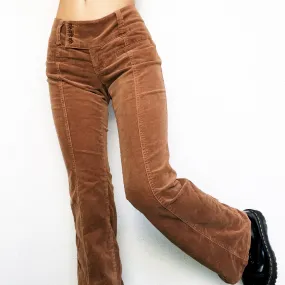 Chestnut Corduroy Flare Pants