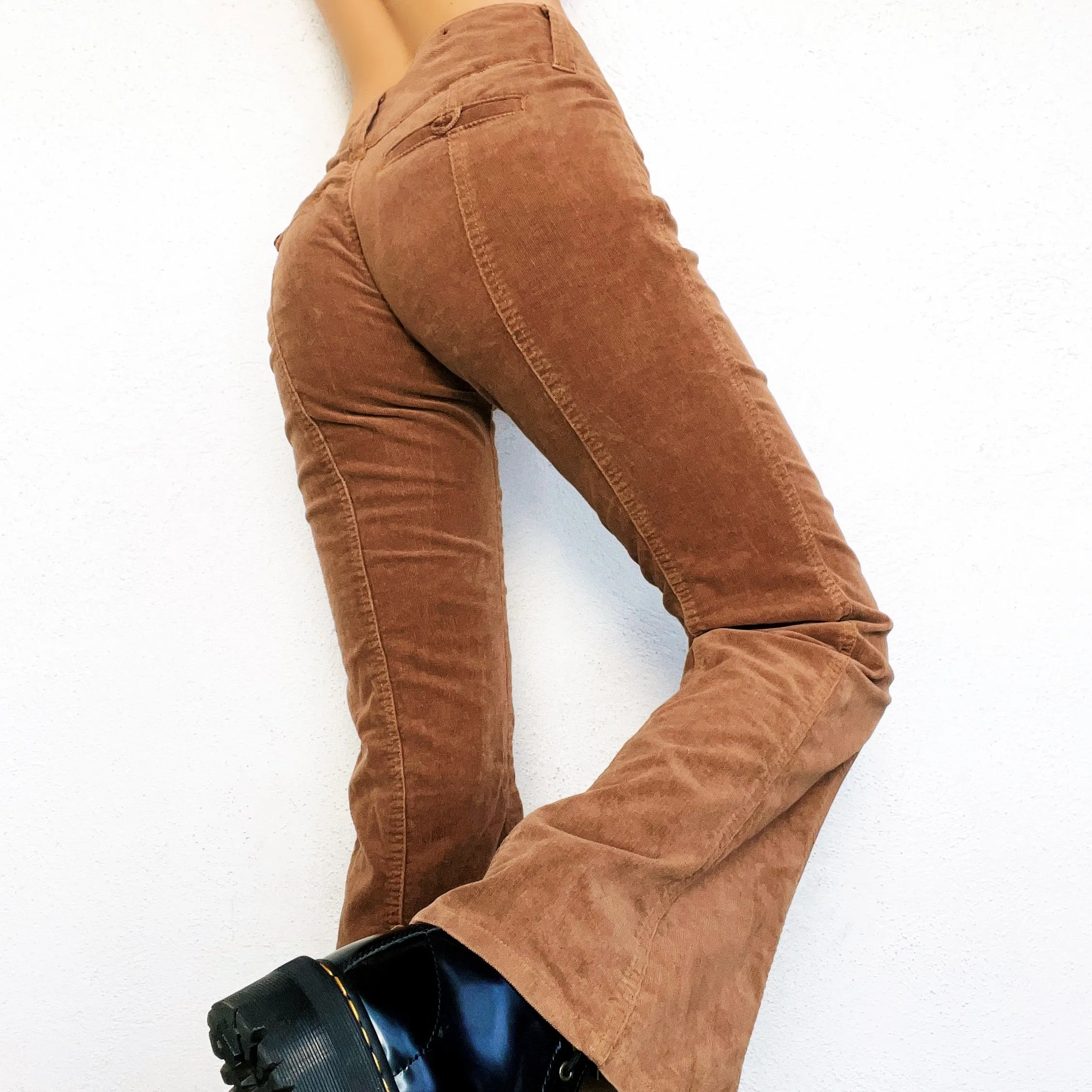 Chestnut Corduroy Flare Pants