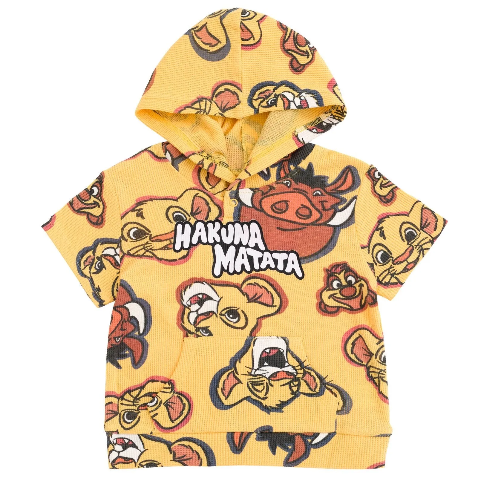 Disney Lion King Waffle Knit Pullover Hoodie and Shorts