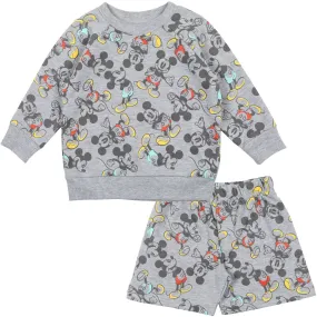 Disney Mickey Mouse French Terry Sweatshirt and Shorts