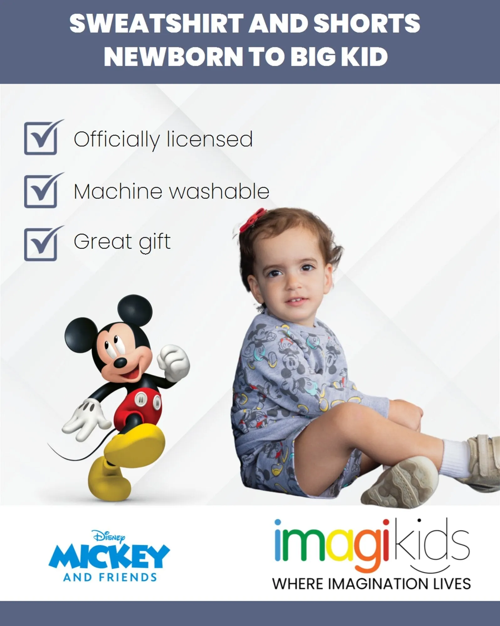 Disney Mickey Mouse French Terry Sweatshirt and Shorts