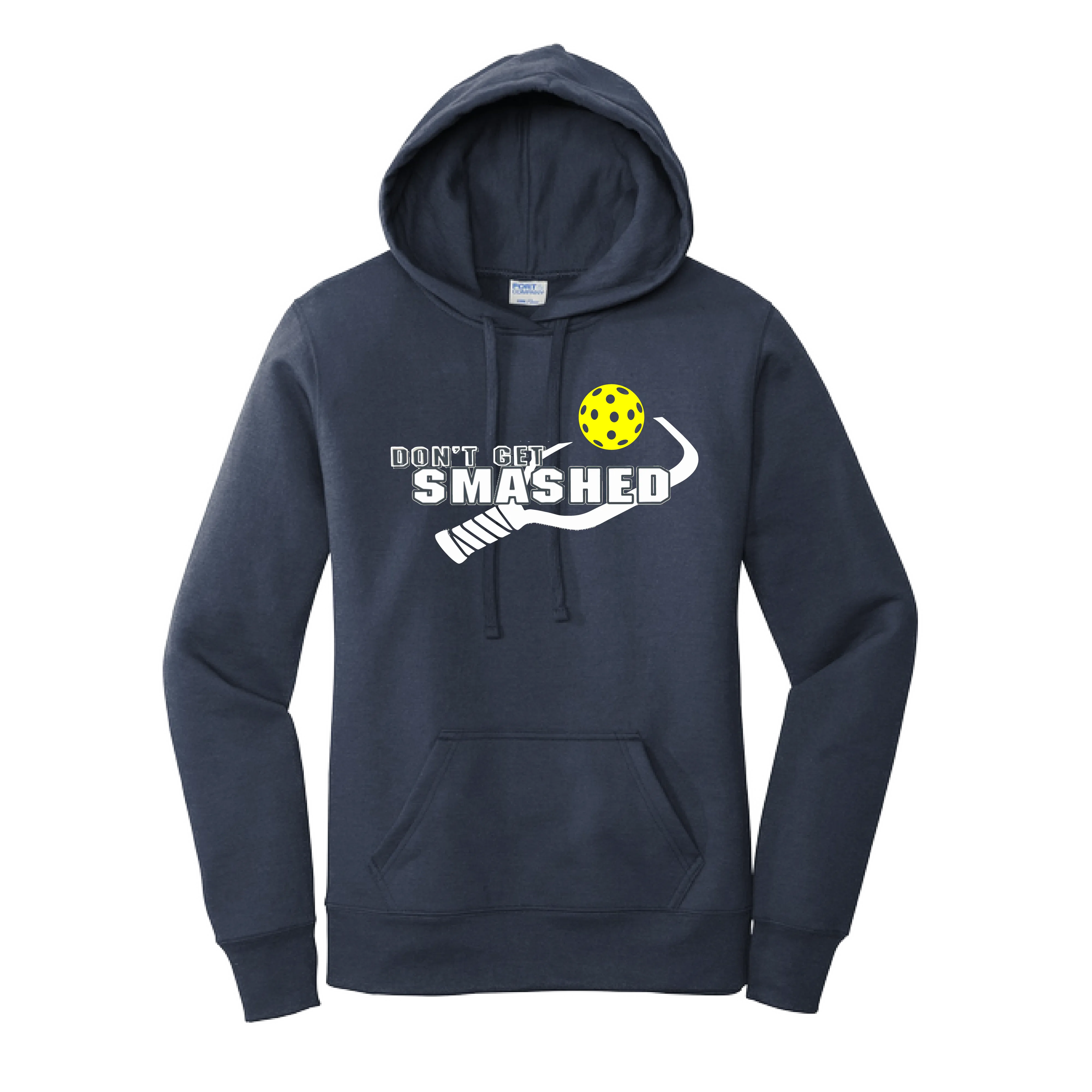 Don't Get Smashed Customizable (Pickleballs White Green Yellow) | Women’s Fitted Hoodie Pickleball Sweatshirt | 50% Cotton 50% Poly Fleece
