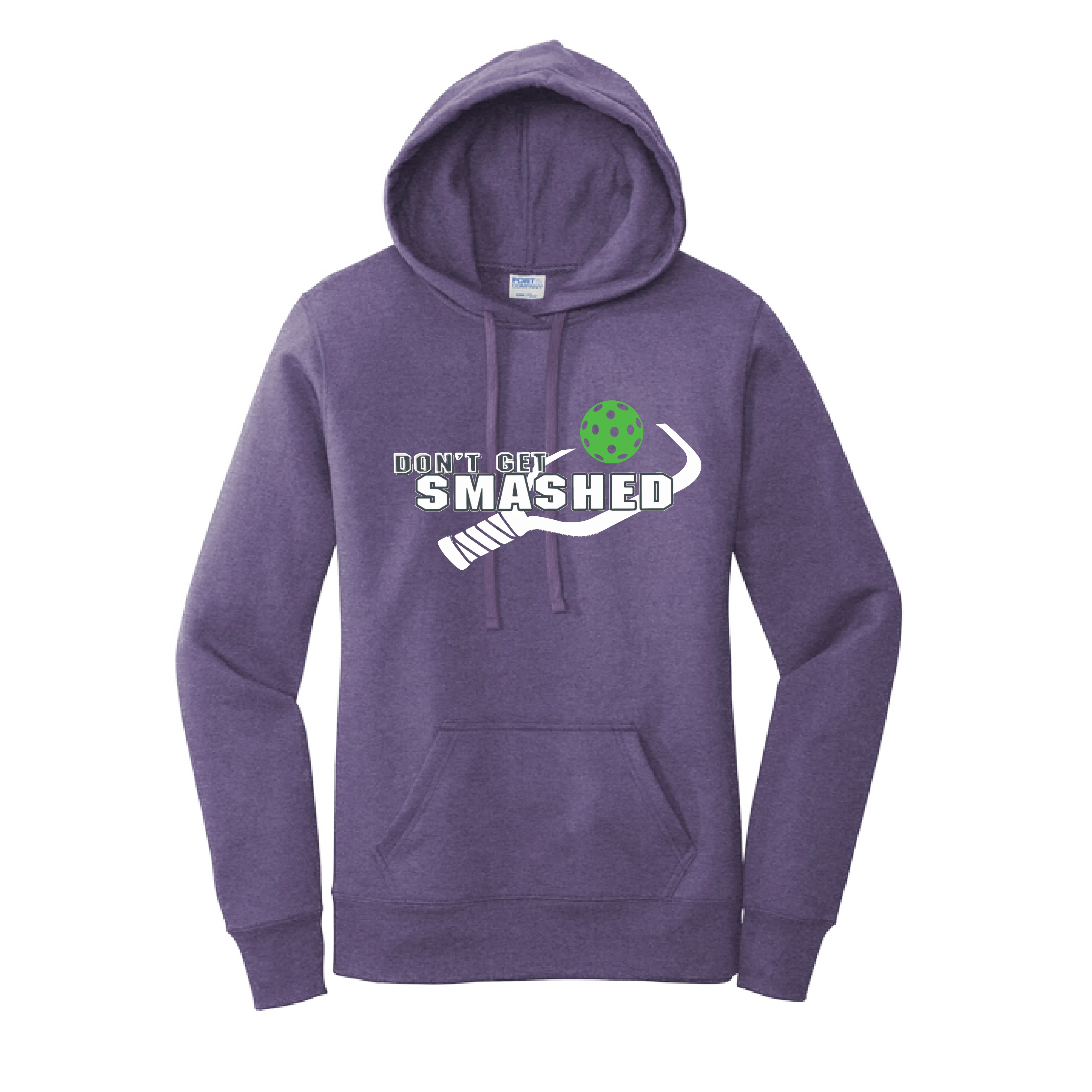 Don't Get Smashed Customizable (Pickleballs White Green Yellow) | Women’s Fitted Hoodie Pickleball Sweatshirt | 50% Cotton 50% Poly Fleece