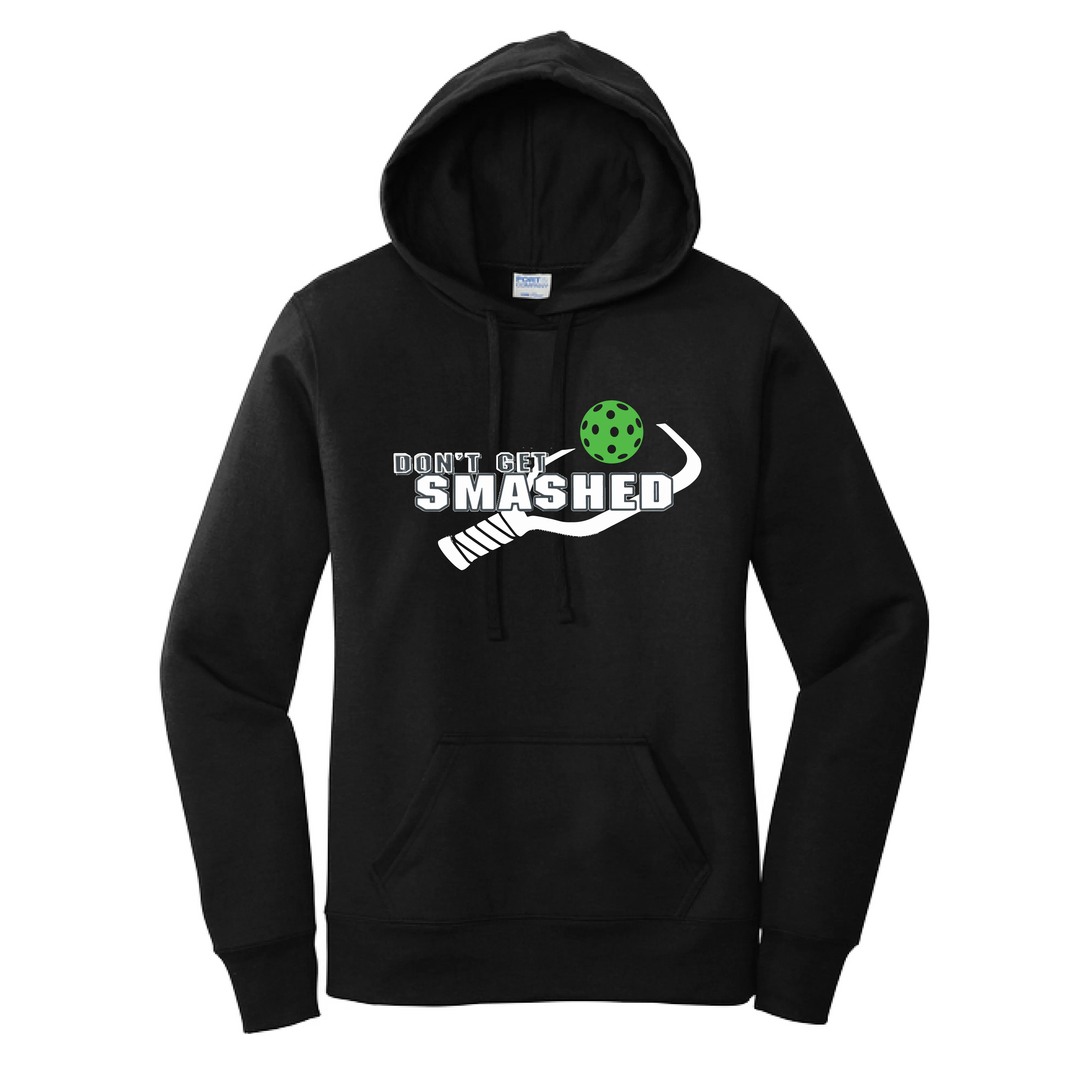 Don't Get Smashed Customizable (Pickleballs White Green Yellow) | Women’s Fitted Hoodie Pickleball Sweatshirt | 50% Cotton 50% Poly Fleece