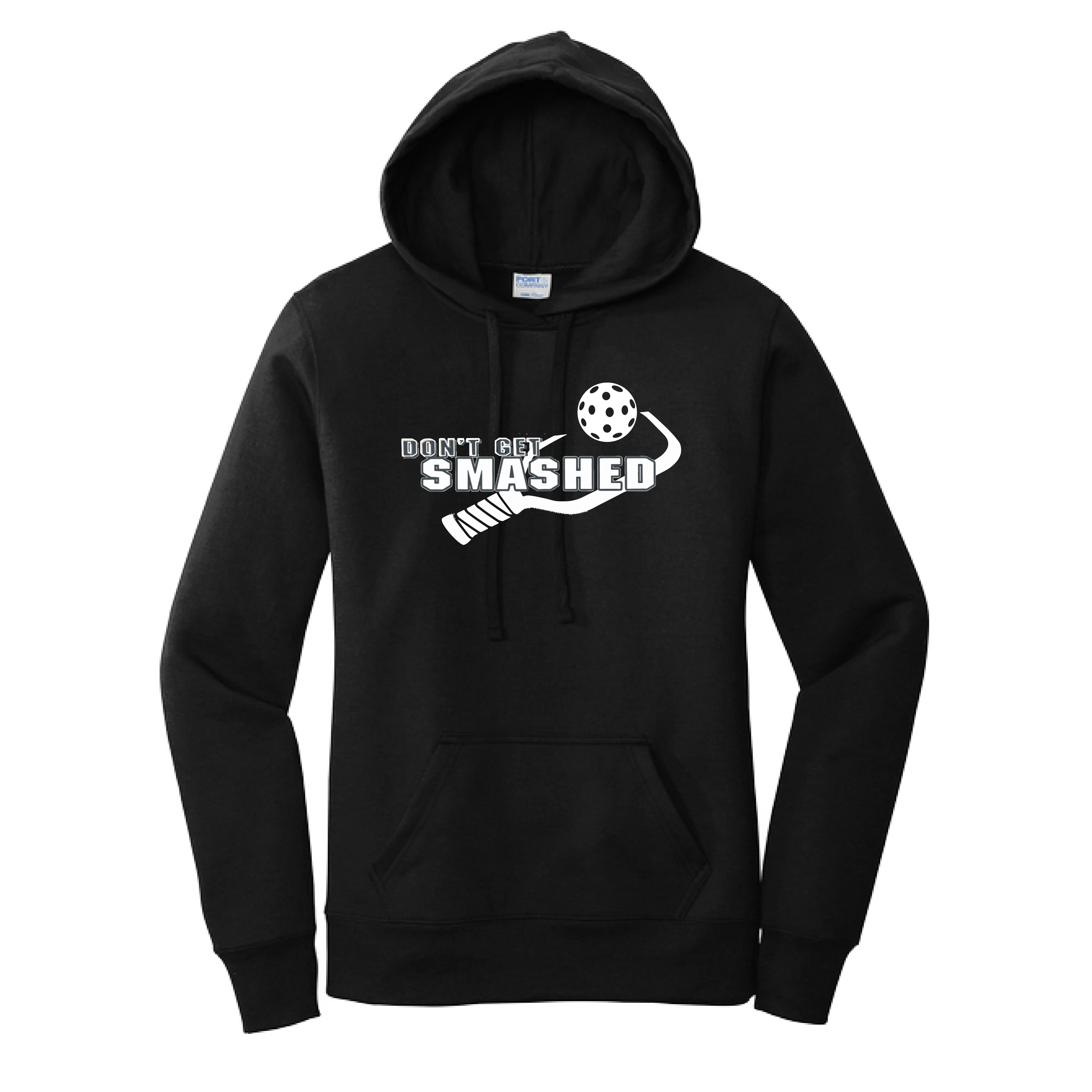Don't Get Smashed Customizable (Pickleballs White Green Yellow) | Women’s Fitted Hoodie Pickleball Sweatshirt | 50% Cotton 50% Poly Fleece