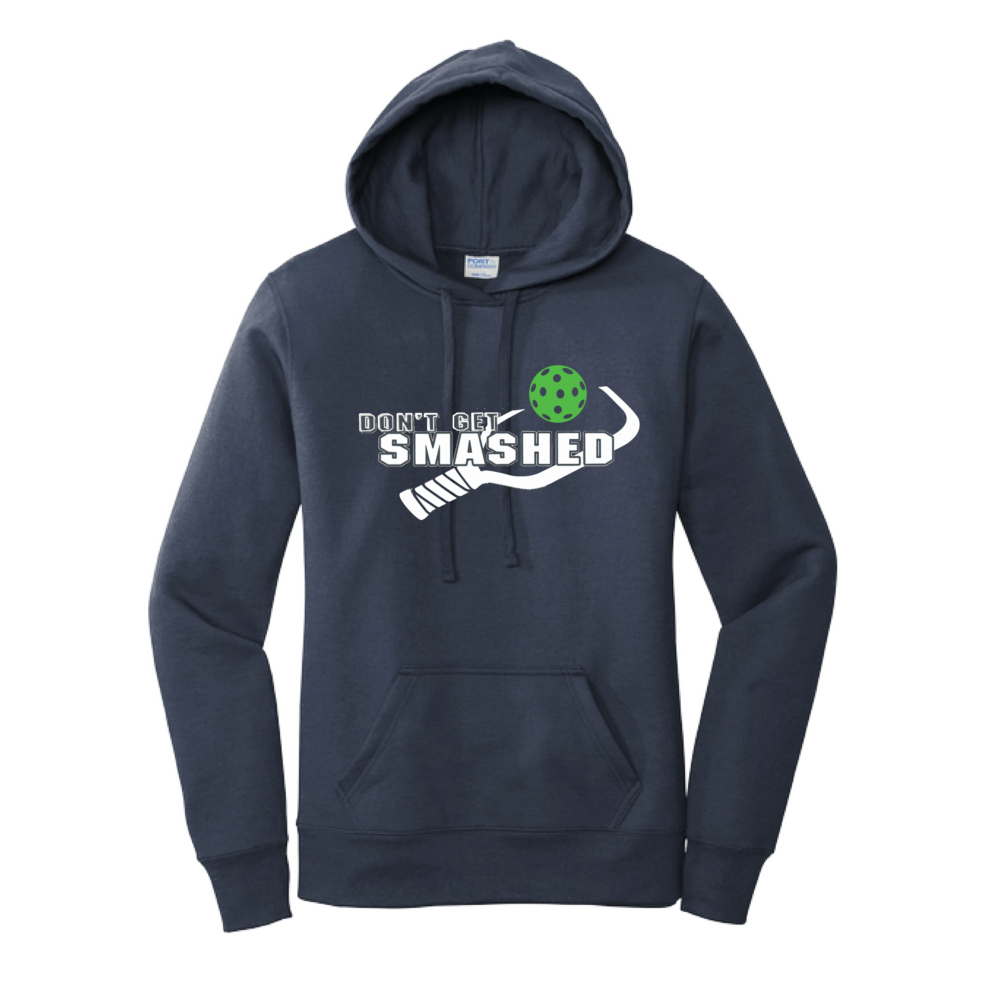 Don't Get Smashed Customizable (Pickleballs White Green Yellow) | Women’s Fitted Hoodie Pickleball Sweatshirt | 50% Cotton 50% Poly Fleece