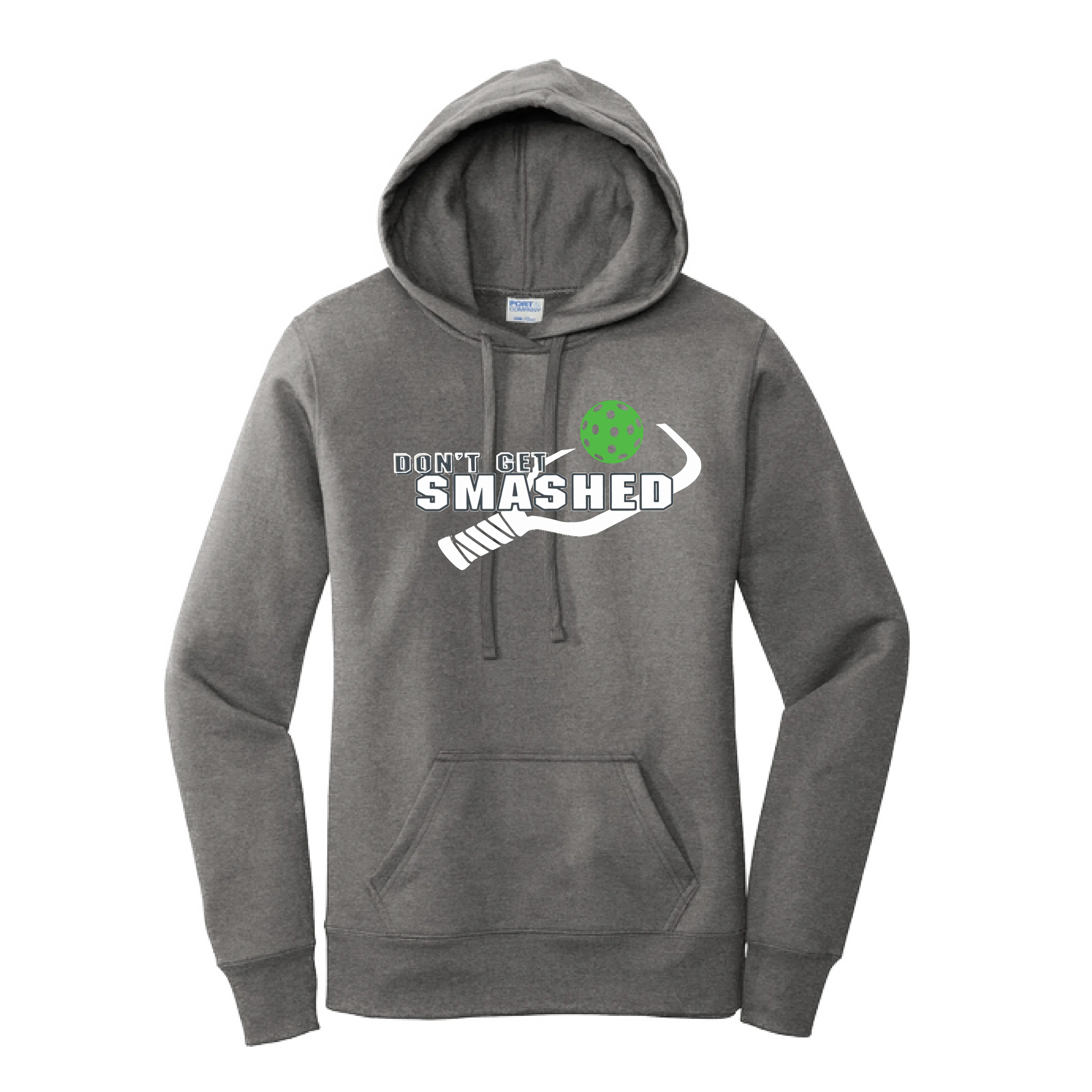 Don't Get Smashed Customizable (Pickleballs White Green Yellow) | Women’s Fitted Hoodie Pickleball Sweatshirt | 50% Cotton 50% Poly Fleece