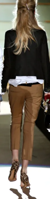 Dsquared2 - From 2012 Fall Runway Collection - Camel Colored Trousers with Gold Zippers - IT 42