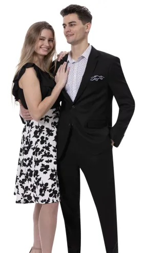 EJ Samuel M2792-BLK Mens Suit