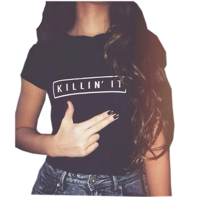 Fashion Brand Summer T Shirt Women VOGUE Printed Female T-shirts Women O-neck Tops Tee Shirt Femme Harajuku Casual Clothing