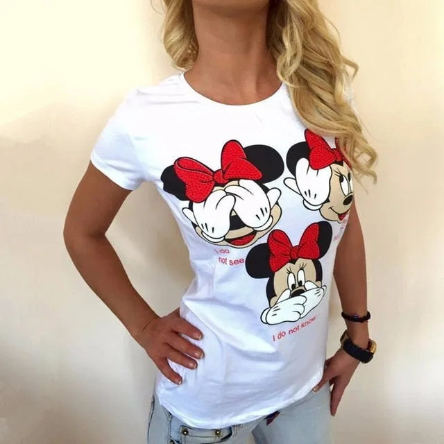 Fashion Brand Summer T Shirt Women VOGUE Printed Female T-shirts Women O-neck Tops Tee Shirt Femme Harajuku Casual Clothing