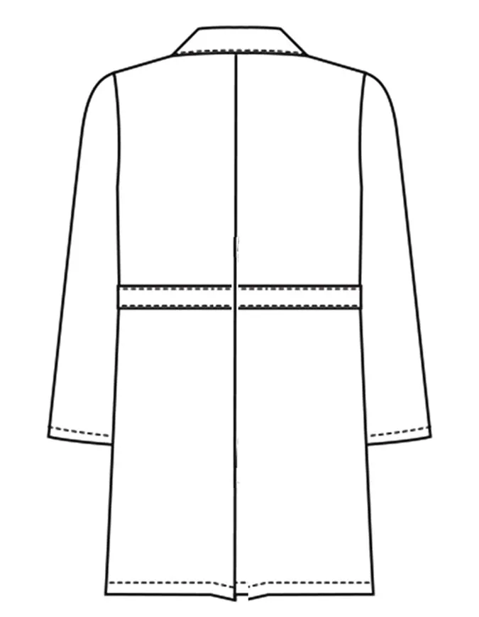 Free Embroidery Heedfit Unisex 37 Inches Three Pocket White Functional Lab Coat