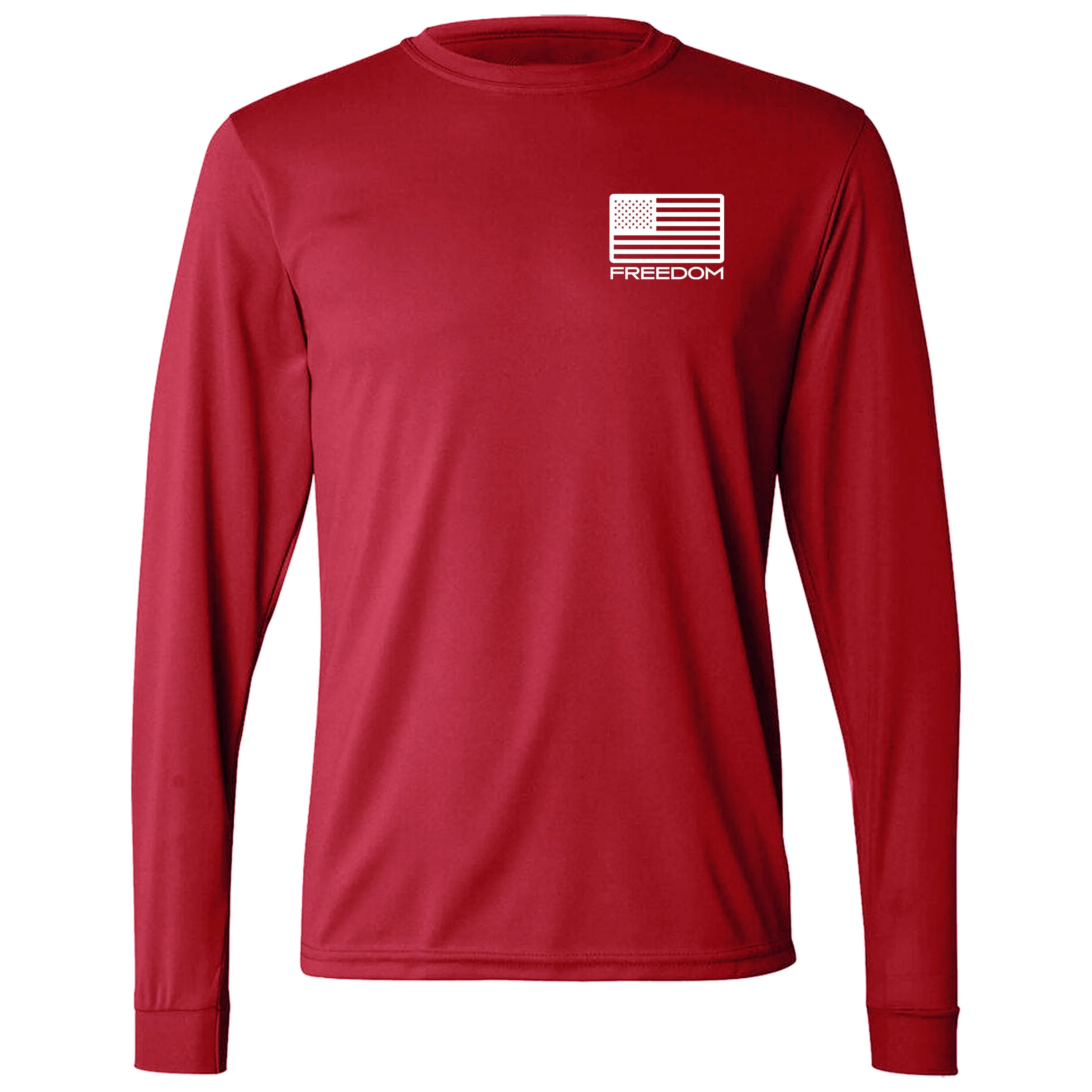 Freedom Flag Patriotic Performance Long Sleeve Tee