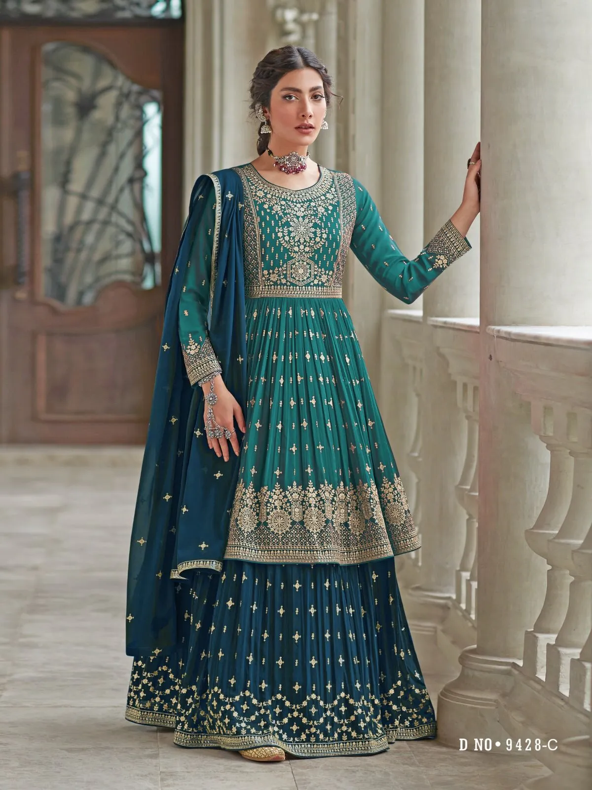 Heavy Lehenga Style Party Wear Pakistani Suit