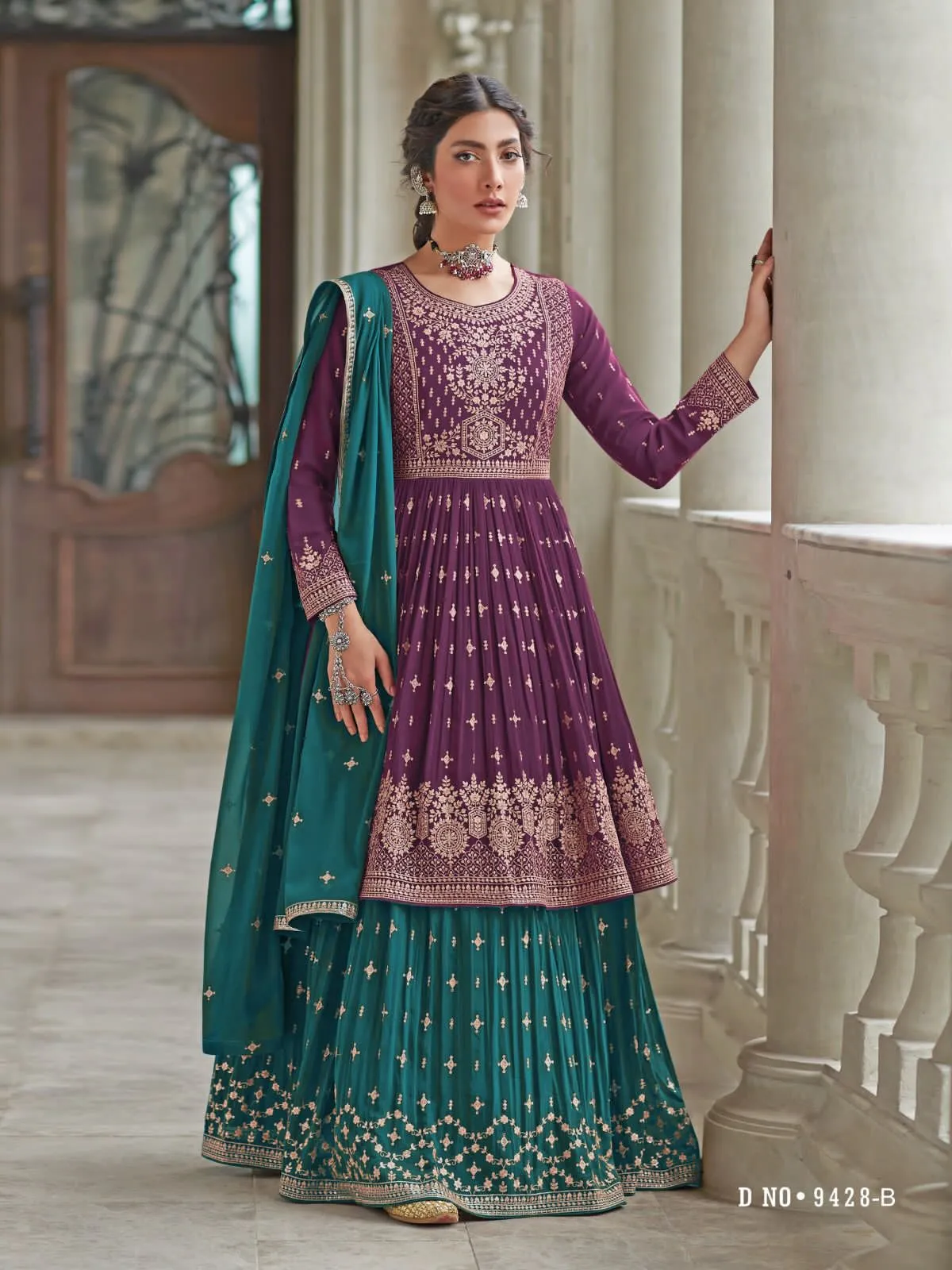 Heavy Lehenga Style Party Wear Pakistani Suit