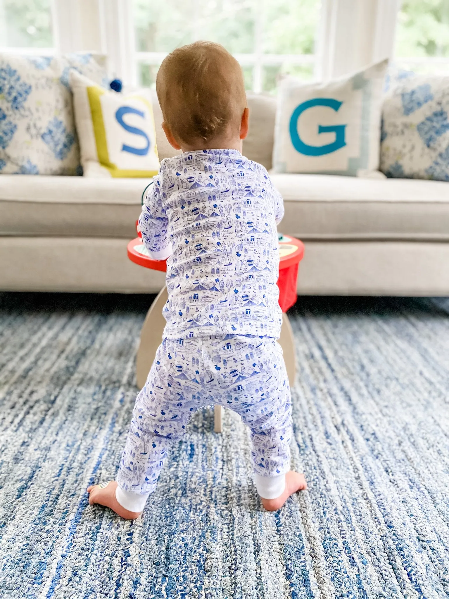 Joy Street Kids Boston Pajamas in Sailor Blue