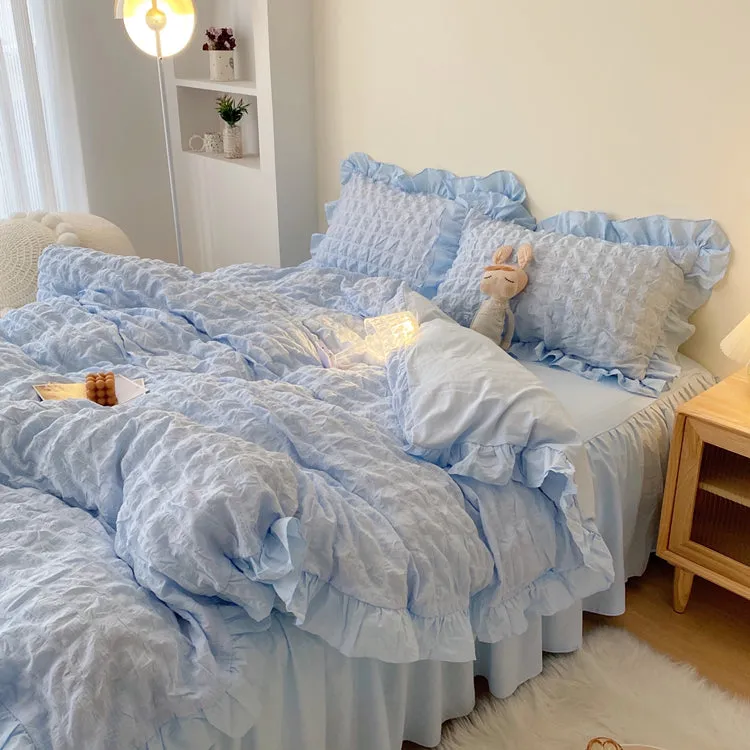 Korean Style Waffle Bedding Set