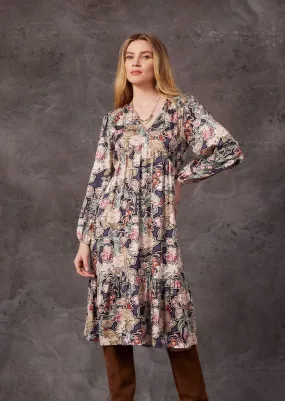 Legacy Dress - Denim Blue Multi