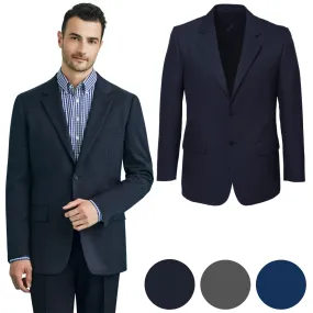 Mens 2 Button Classic Plain Suit Jacket Bamboo Blend Business Wedding