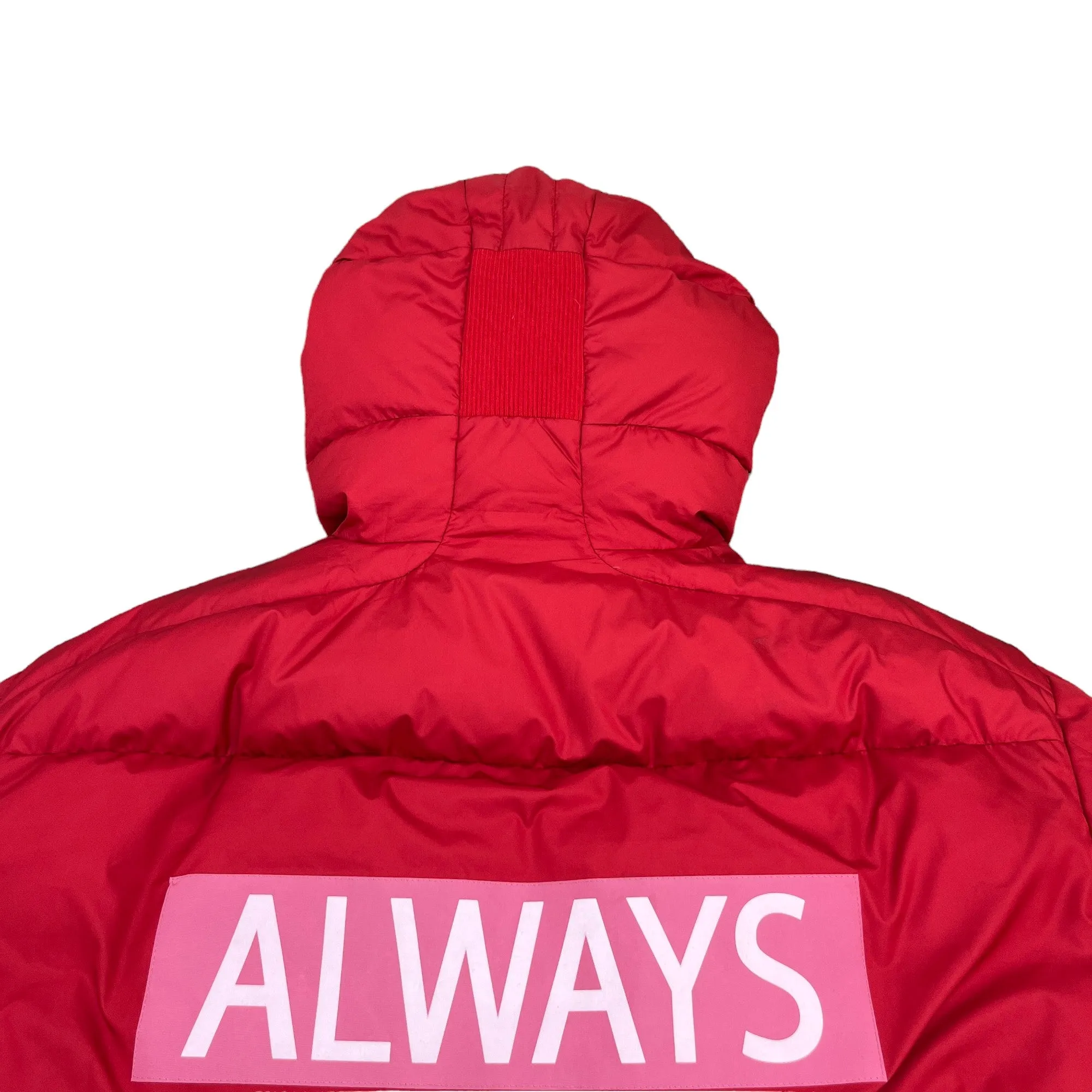 Men's Always Logo Down Jacket Red Size IT 50 / L