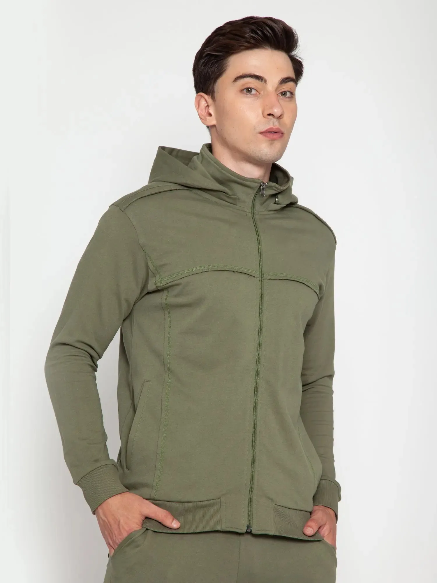 Olive Green Zip Co-ord Set