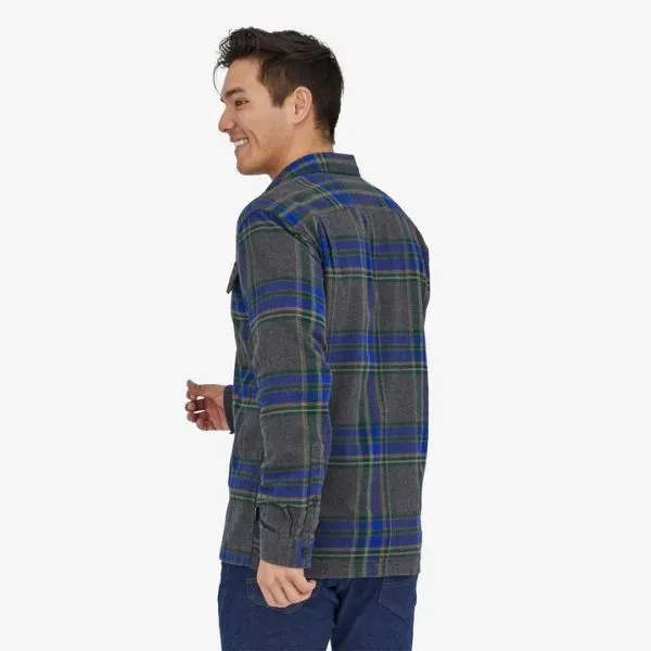 Mens Patagonia Long Sleeve Flannel Shirt - Medium Weight, Organic Cotton, Fjord Collection
