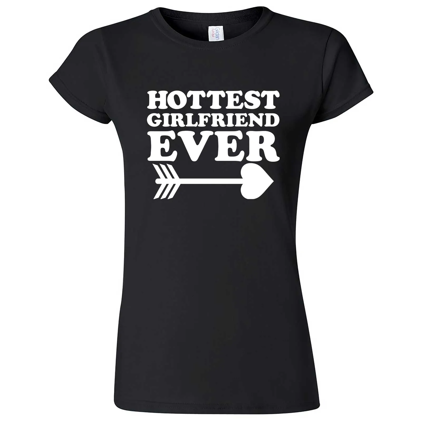 "Hottest Girlfriend Ever, White" women's t-shirt