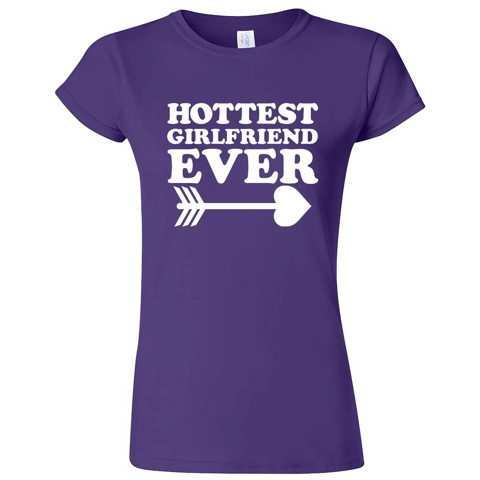 "Hottest Girlfriend Ever, White" women's t-shirt