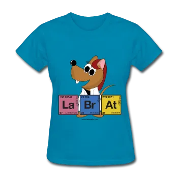 "Lab Rat Periodic Table" (red) - Women's T-Shirt