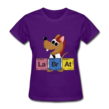 "Lab Rat Periodic Table" (red) - Women's T-Shirt