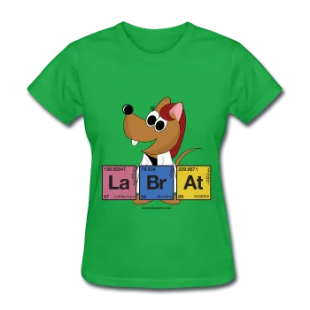 "Lab Rat Periodic Table" (red) - Women's T-Shirt