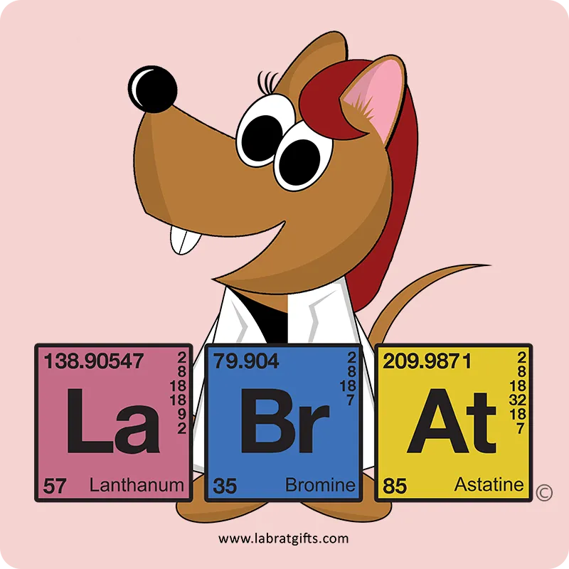 "Lab Rat Periodic Table" (red) - Women's T-Shirt