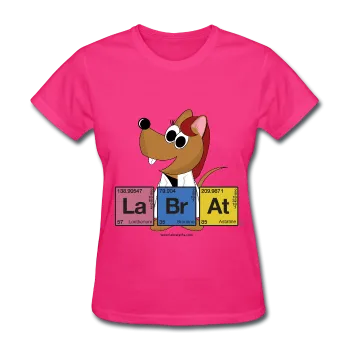 "Lab Rat Periodic Table" (red) - Women's T-Shirt